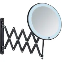 Wenko Barona make-up spiegel met LED-verlichting zwart mat