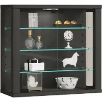 VCM VitrosaS vitrinekast wandmontage 2 glazen deuren antraciet.