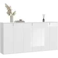 Ebuy24 ProjektX kommode 6 deuren wit.