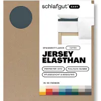 Schlafgut EASY Jersey Elasthan Topper Hoeslaken S - 90x190 - 100x220 556 Grey Deep