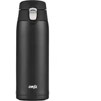 EMSA Thermosbeker Travel Mug Light 0,4l, licht, roestvrij staal, klapvergrendeling, 100% dicht, 8u heet/16u koud