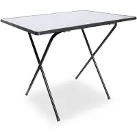 MFG Campingtafel - 80 x 60 x 64 cm - Klapbaar - Antraciet - Weerbestendig - Met Stalen Onderstel en Kunststof Tafelblad