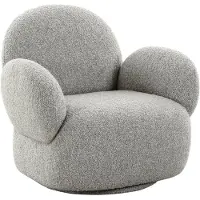 House Nordic Fauteuil Messina draaibaar bouclé | polyester grijs 87x85x81 cm fauteuils | NADUVI