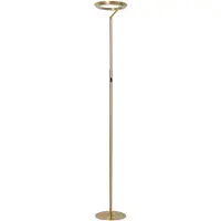 Lucide CELESTE - Vloerlamp - Ø 28 cm - LED Dimb. - 1x21W 2700K - Mat Goud / Messing