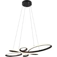 TRIO Design hanglamp Fly zwart
