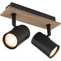 Globo 57905-2, Zwart, MDF, Metaal, IP20, Klasse I, GU10, 35W