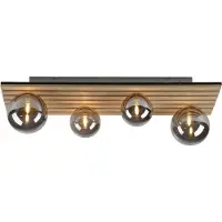 JUST LIGHT Houten Plafondlamp Green Stika Rechthoekig