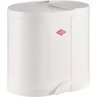 Wesco Eco-verzamelaar Prullenbak | 30 Liter | Duo Pedaalemmer (2x15 Liter) | Metaal - Wit | Afvalscheiding - Made in Germany