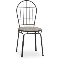 Siena Garden Prato Stapelstoel 43x43x94 cm Staal/Zwart 4 stuks