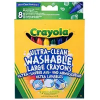 Crayola - Extra Grote Afwasbare Wasco's - 8 Stuks