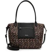 Tamaris Shopper 'Fabrizia' donkerbeige / bruin / zwart
