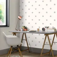 Overig Vliesbehang Friends & Coffee 16646 - Wit - Zilvergrijs - 10,05m X 53cm