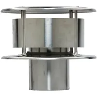 Burgerhout Saninstal Rookgaskap Ø100mm Aluminium