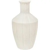 Atmosphera Bloemenvaas Sciacca - wit - keramiek - D25 x H48 cm - Stelen en boeketten - Grieks/romeins thema