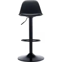 Vente-unique Set van 2 barkrukken van polypropyleen en metaal - Zwart - XAFI L 41 cm x H 101.5 cm x D 39 cm