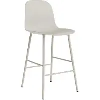 Normann Copenhagen Barstoel Form Bar Chair 65 cm Steel Light Grey