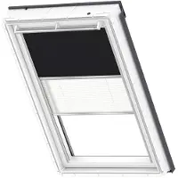Velux verduisterend rolgordijn met plisse DFD PK10 3009S zwart