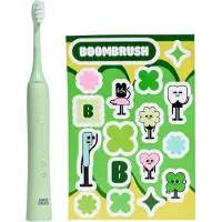 Boombrush BOOM Kiddy Brush - Elektrische Tandenborstel Kinderen - Sonische Tandenborstel incl. Stickers - Groen - 40 Dagen Batterij - Duurzaam