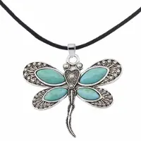 Charme Bijoux Ketting-Libellen-Turqouise -