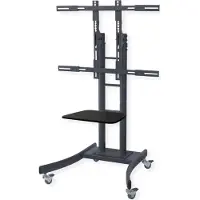 Value LCD-/tv-rolstandaard, zwart, tot 125 kg (32" tot 100")