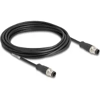 DeLOCK M12 4-pins D-gecodeerde industriële netwerkkabel | CAT5e | PVC | 5 meter