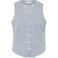 Comma casual identity Gilet blauw denim / wit