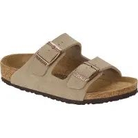 Birkenstock Leren Slippers Arizona Kids LEVE Taupe kind 29