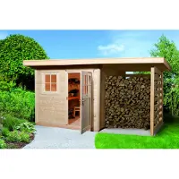 Weka Tuinhuis Met Overkapping 170 Type A Gr1 211x385cm