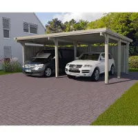 Weka Carport 618 Gr.1 Onbehandeld Zonder Dak 398x576cm