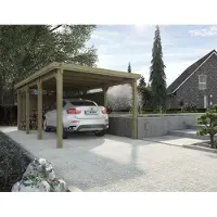 Weka Carport 618 Gr.2 Onbehandeld + Dak 294x591cm
