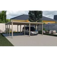 Weka Dubbele Carport 618 Gr.2 576x591cm