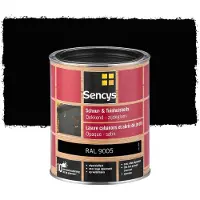 Sencys Tuinhoutbeits Tuinhuis En Schutting Dekkend Zijdeglans Ral9005 0,75l