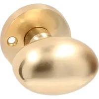 Avenue Deurkruk Op Rozet Ovaal - Messing - Goud - Rozet Diam. 53 Mm