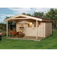 Weka Tuinhuis Met Overkapping 136 Type A Gr2 380x380cm