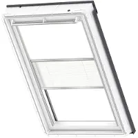 Velux verduisterend rolgordijn met plisse DFD S04 1025S wit / wit