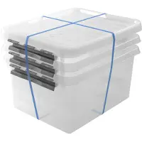 Sunware 78511309 Q-Line Opbergbox Transparant - Set v 3