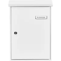 Burg wachter Wandbrievenbus 5832 - Staal - Wit - 27x37x9,2cm