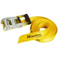 Masterlock Master Lock Spanbanden J-haken 6mx35mm Geel