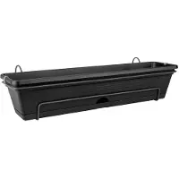 Elho Balkonbak Green basics all-in-1, 70x26 x H17 cm kunststof, zwart