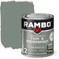 Rambo vintage pantserbeits tuin- en steigerhout dekkend stoer antraciet zijdeglans 750 ml