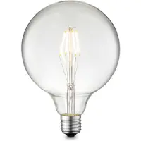 Home Sweet Home Edison Vintage LED filament lichtbron Carbon - Helder - G125 Global - Retro LED lamp - 12.5/12.5/17cm - geschikt voor E27 fitting - Dimbaar - 4W 440lm 3000K - warm wit licht