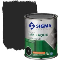 Sigma Coatings Houtlak Exterieur - Zijdeglans - Zwartgrijs Ral 7021 - 750ml