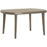 Keter Tuintafel Elise Kunststof Cappuccino 137x90cm