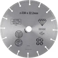 Stanley Diamantschijf Sta38142-xj - Beton En Metselwerk - 230x22,23mm - Gesegmenteerd