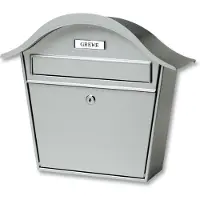 Burg wachter Muurbrievenbus Holiday - Staal - Zilver - 39x36x14cm
