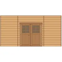 Solid Voorwand Met Dubbele Deur ‘s7745’ Geïmrpegneerd Hout 480x245cm