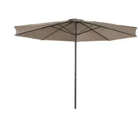 Central Park Parasol Sunny - D 350cm - Taupe - Met Opwindmechanisme 180g/m² Aluminium Mast