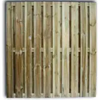 Praxis Houten Schutting - Privacy - Grenen - Groen Geïmpregneerd - Recht - 180x180cm - Fsc/pefc