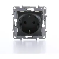 Legrand Inbouwstopcontact Niloé 2-polig Ongeaard Antraciet Ip20