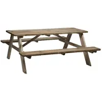 Overig Picknicktafel + Banken 4 Personen Hout 150x150cm